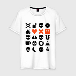 Футболка хлопковая мужская LOVE DEATH ROBOTS LDR, цвет: белый