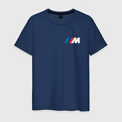 Футболка хлопковая мужская BMW M LOGO 2020, цвет: тёмно-синий