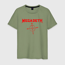 Футболка хлопковая мужская Megadeth, цвет: авокадо
