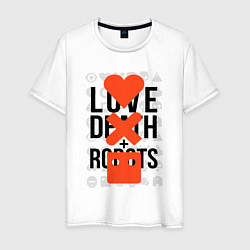 Футболка хлопковая мужская LOVE DEATH ROBOTS LDR, цвет: белый
