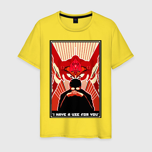 Мужская футболка Евангелион / Желтый – фото 1