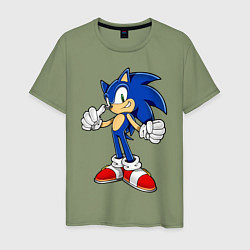 Футболка хлопковая мужская Sonic, цвет: авокадо