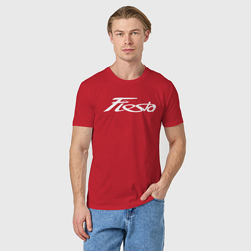 Мужская футболка Ford Fiesta / Красный – фото 3