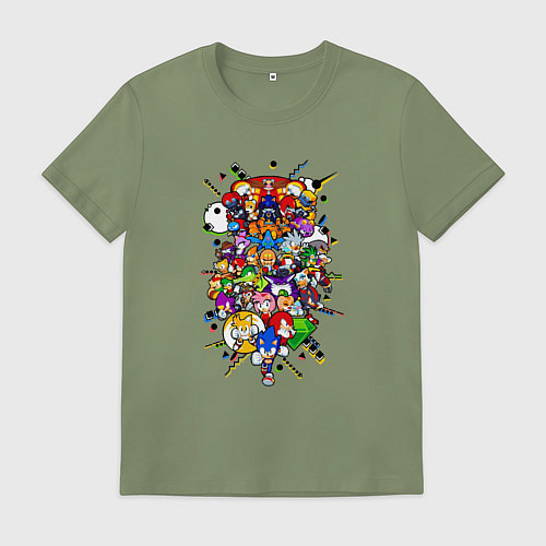 Мужская футболка Sonic Pixel Friends / Авокадо – фото 1