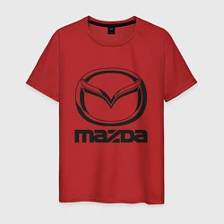 Футболка хлопковая мужская MAZDA LOGO, цвет: красный