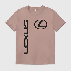 Футболка хлопковая мужская LEXUS, цвет: пыльно-розовый