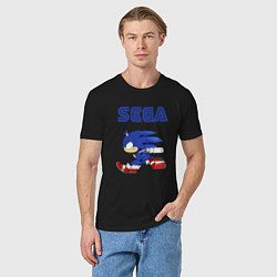 Футболка хлопковая мужская SEGA, цвет: черный — фото 2