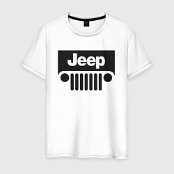 Футболка хлопковая мужская I'm Jeep, цвет: белый