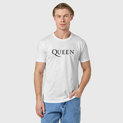 Футболка хлопковая мужская QUEEN, цвет: белый — фото 2