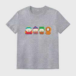 Футболка хлопковая мужская SOUTH PARK, цвет: меланж