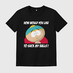 Футболка хлопковая мужская ЮЖНЫЙ ПАРК, цвет: черный