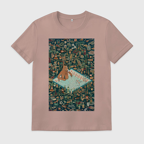 Мужская футболка BoJack Horseman / Пыльно-розовый – фото 1