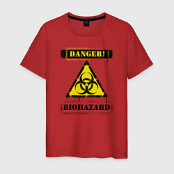 Футболка хлопковая мужская Biohazard, цвет: красный