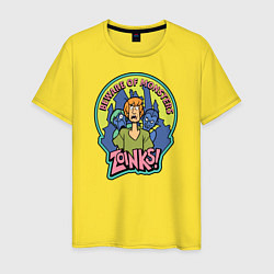 Футболка хлопковая мужская Zoinks !, цвет: желтый