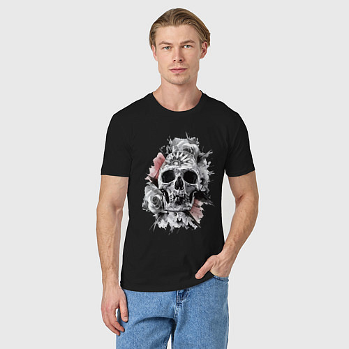 Мужская футболка Skull / Черный – фото 3