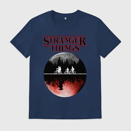 Мужская футболка Очень странные дела / Тёмно-синий – фото 1