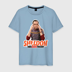 Футболка хлопковая мужская Sheldon цвета мягкое небо — фото 1