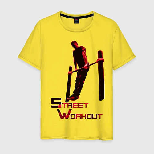 Мужская футболка Street Workout Выход Силой / Желтый – фото 1