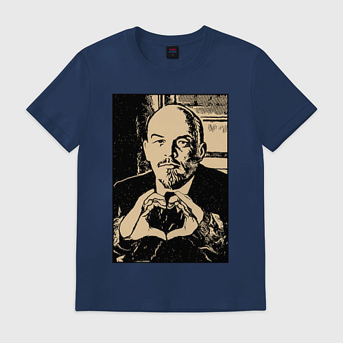 Мужская футболка Ленин Oko / Тёмно-синий – фото 1