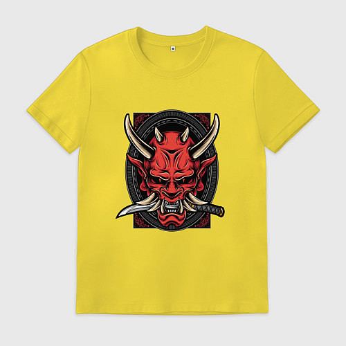 Мужская футболка МАСКА РОНИНА / Желтый – фото 1