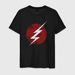 Футболка хлопковая мужская The Flash logo, цвет: черный