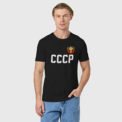 Футболка хлопковая мужская СССР, цвет: черный — фото 2