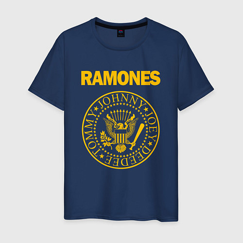 Мужская футболка RAMONES / Тёмно-синий – фото 1