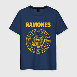 Футболка хлопковая мужская RAMONES, цвет: тёмно-синий