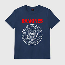 Футболка хлопковая мужская RAMONES, цвет: тёмно-синий