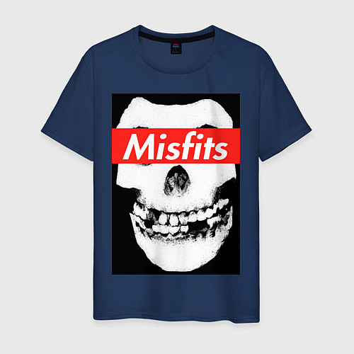 Мужская футболка Misfits / Тёмно-синий – фото 1