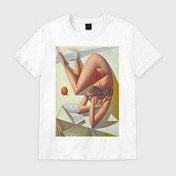 Футболка хлопковая мужская Art Girl, цвет: белый