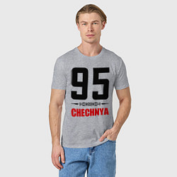Футболка хлопковая мужская 95 Chechnya, цвет: меланж — фото 2