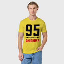 Футболка хлопковая мужская 95 Chechnya, цвет: желтый — фото 2
