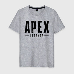 Футболка хлопковая мужская APEX LEGENDS НА СПИНЕ, цвет: меланж