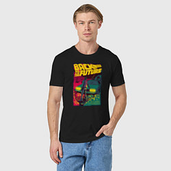 Футболка хлопковая мужская Back to the Future, цвет: черный — фото 2