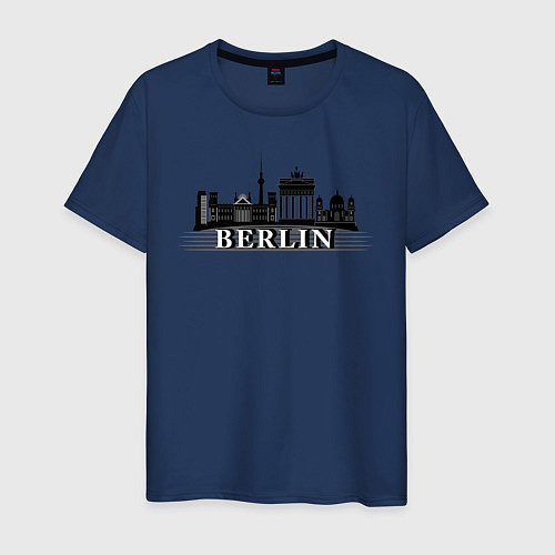 Мужская футболка Берлин / Тёмно-синий – фото 1