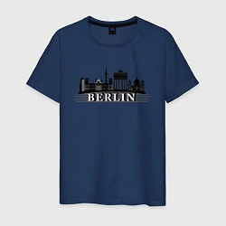 Футболка хлопковая мужская Берлин, цвет: тёмно-синий