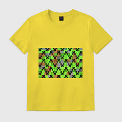 Футболка хлопковая мужская Minecraft, цвет: желтый