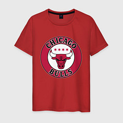 Футболка хлопковая мужская CHICAGO BULLS, цвет: красный
