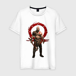 Футболка хлопковая мужская GOD OF WAR, цвет: белый
