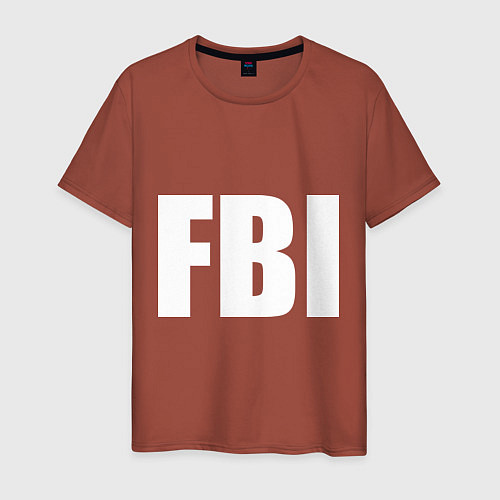 Мужская футболка FBI / Кирпичный – фото 1