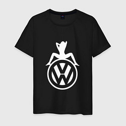 Футболка хлопковая мужская Volkswagen Girl Z, цвет: черный