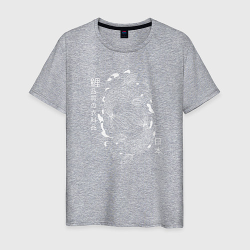 Мужская футболка Карпы Koi / Меланж – фото 1