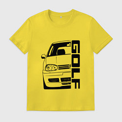Футболка хлопковая мужская Volkswagen Golf Z, цвет: желтый