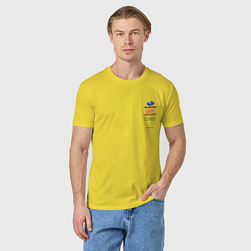 Мужская футболка SUBARU MONSTER ENERGY Z / Желтый – фото 3