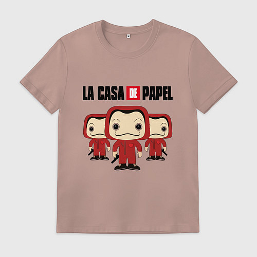 Мужская футболка La Casa de Papel Z / Пыльно-розовый – фото 1