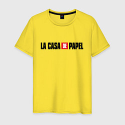 Футболка хлопковая мужская La Casa de Papel Z, цвет: желтый