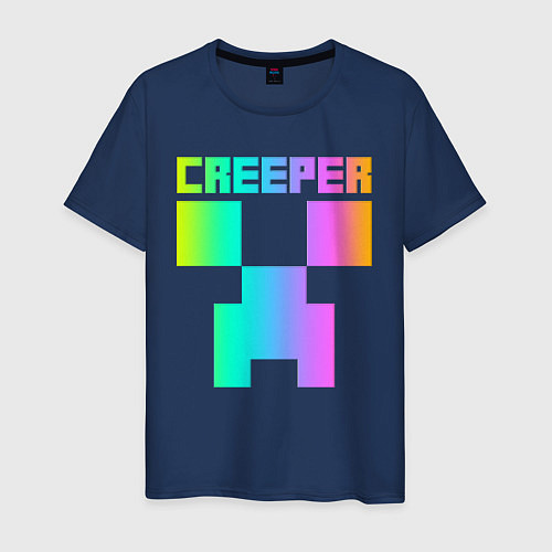 Мужская футболка MINECRAFT CREEPER / Тёмно-синий – фото 1