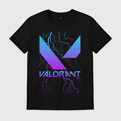 Футболка хлопковая мужская VALORANT, цвет: черный