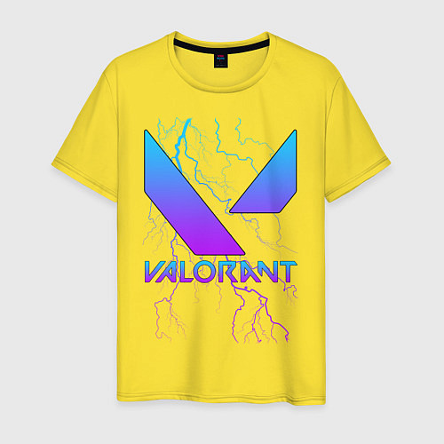 Мужская футболка VALORANT / Желтый – фото 1